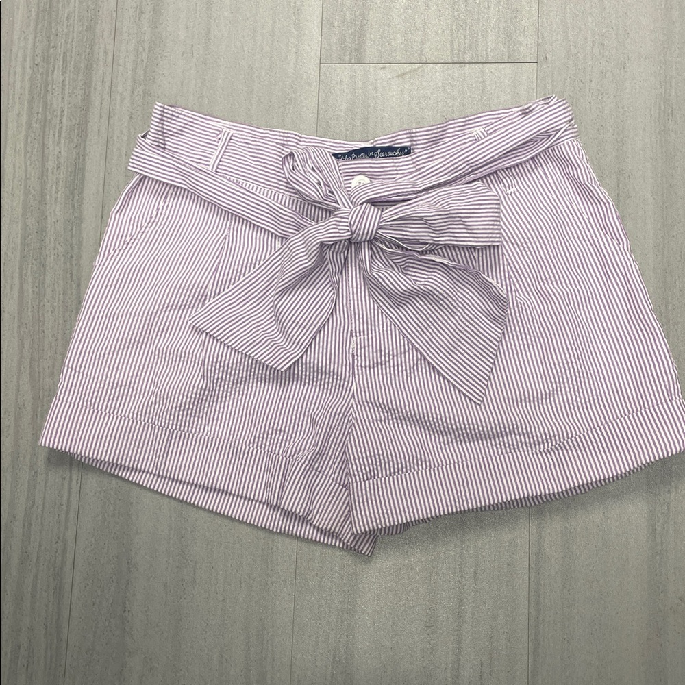Lauren James Lavender Striped Shorts